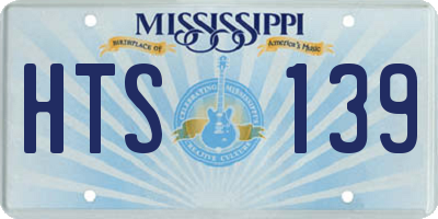 MS license plate HTS139