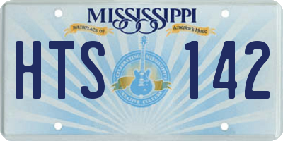 MS license plate HTS142
