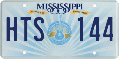 MS license plate HTS144