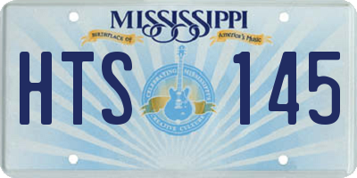 MS license plate HTS145