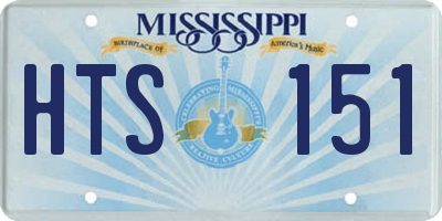 MS license plate HTS151