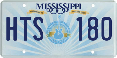 MS license plate HTS180
