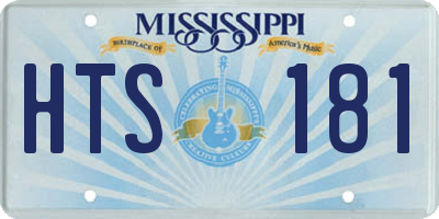 MS license plate HTS181