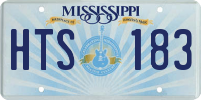 MS license plate HTS183