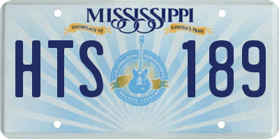 MS license plate HTS189