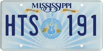 MS license plate HTS191