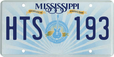 MS license plate HTS193