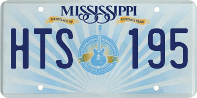 MS license plate HTS195