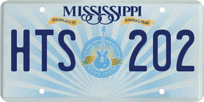 MS license plate HTS202