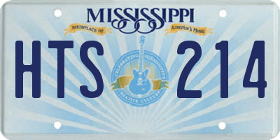 MS license plate HTS214
