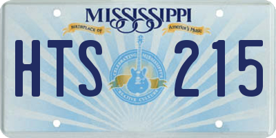 MS license plate HTS215