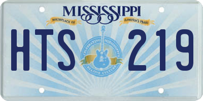 MS license plate HTS219