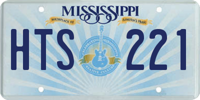MS license plate HTS221