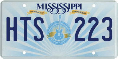 MS license plate HTS223