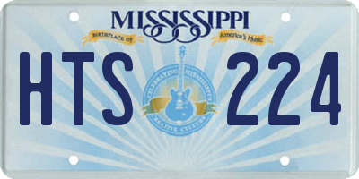 MS license plate HTS224