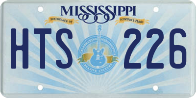 MS license plate HTS226