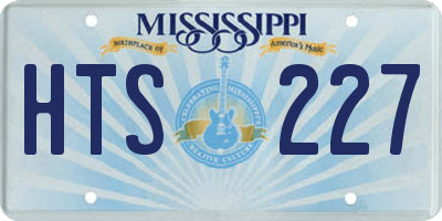 MS license plate HTS227