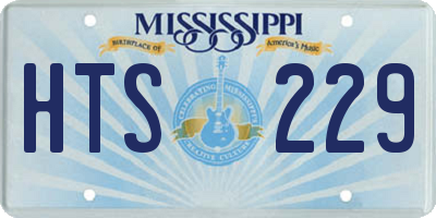 MS license plate HTS229