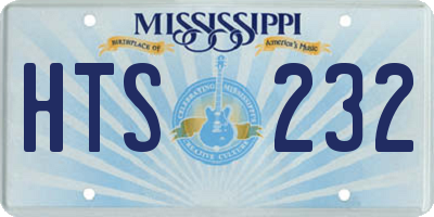 MS license plate HTS232