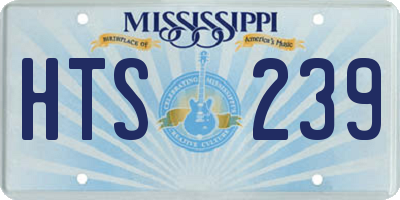 MS license plate HTS239
