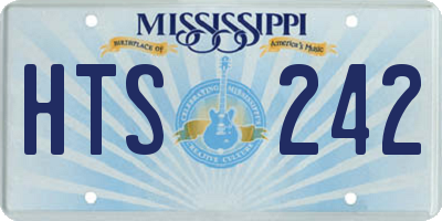 MS license plate HTS242