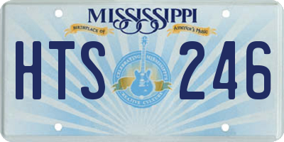 MS license plate HTS246