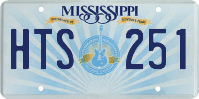 MS license plate HTS251