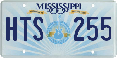 MS license plate HTS255