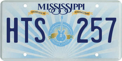 MS license plate HTS257