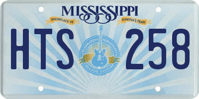 MS license plate HTS258