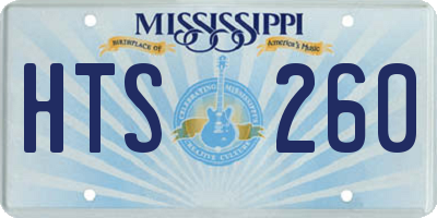 MS license plate HTS260