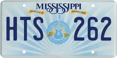 MS license plate HTS262