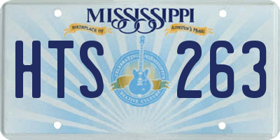 MS license plate HTS263