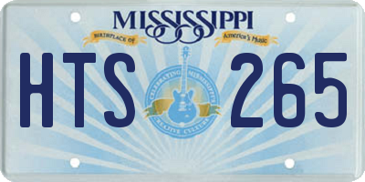 MS license plate HTS265