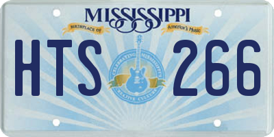MS license plate HTS266