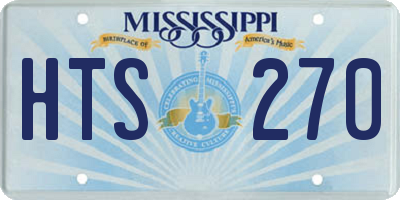 MS license plate HTS270