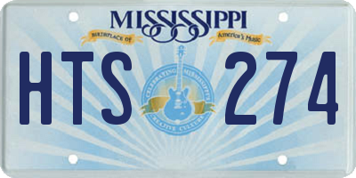 MS license plate HTS274