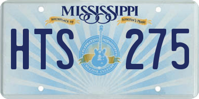 MS license plate HTS275