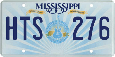 MS license plate HTS276