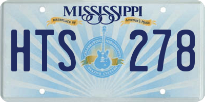 MS license plate HTS278