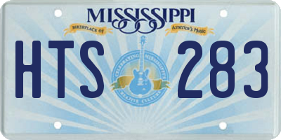 MS license plate HTS283