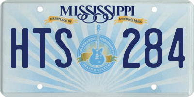 MS license plate HTS284