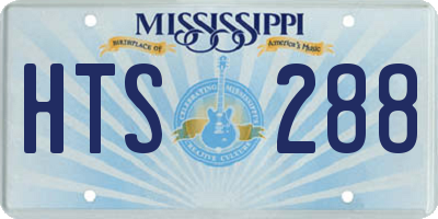 MS license plate HTS288