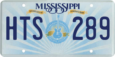 MS license plate HTS289