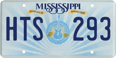 MS license plate HTS293