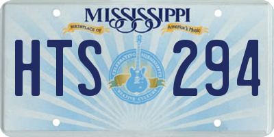 MS license plate HTS294