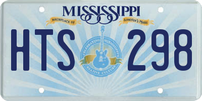 MS license plate HTS298