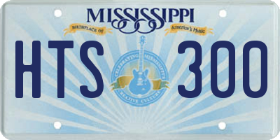 MS license plate HTS300