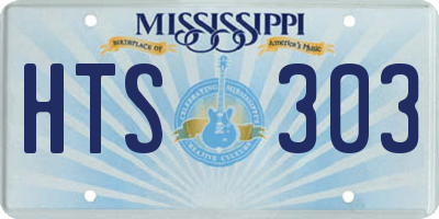 MS license plate HTS303