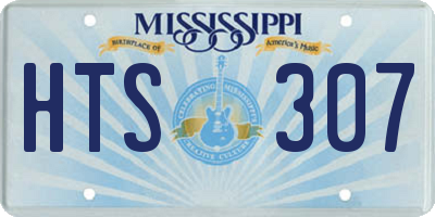 MS license plate HTS307
